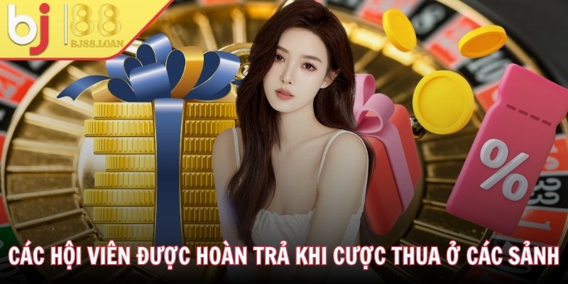 Các hội viên được hoàn trả khi cược thua ở các sảnh